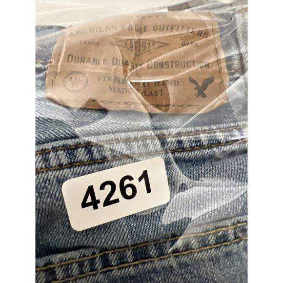 American Eagle Jeans Mens 32x32 Original Boot Bootcut Denim Distressed Blue - Picture 10 of 10